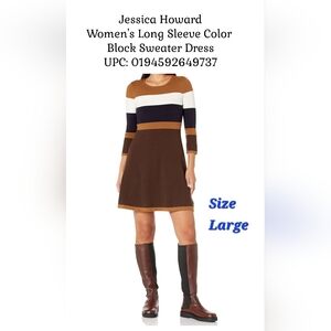 Jessica Howard Color Block Sweater *NWOT* Dress